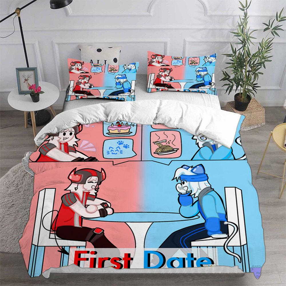 Phighting Bedding Sets Cartoon Bed Cover Comforter Duvet Cover Pillow Case 2-3 Pieces Sets Kids Adult Bedroom Decoration
