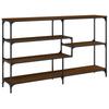 Console Table Brown Oak Effect 160 x 32 x 95 cm Engineered Wood