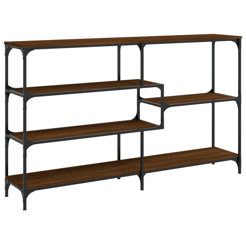 Console Table Brown Oak Effect 160 x 32 x 95 cm Engineered Wood