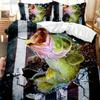 Big Pike Hunting Fly Fishing Bedding Set Bedroom Soft Modern Bedspreads Comefortable Kids Duvet Cover Quilt Cover And Pillowcase