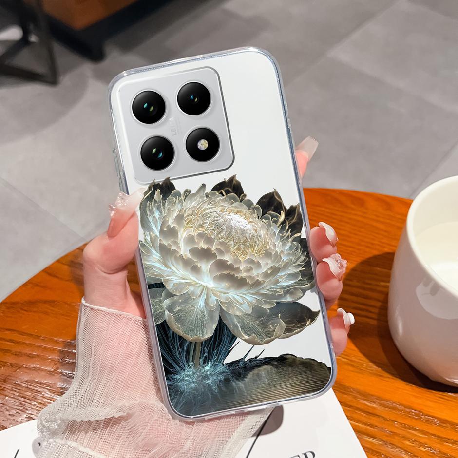 Case For Xiaomi 15T 15T Pro Adorable Astronaut Cat Anti-Fingerprint Fashion Transparent Housing For xiaomi15t 15tpro Protector