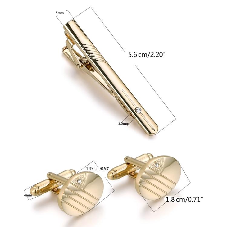 3 Peças Cufflink Decorativo para Camisa Social com Alfinete de Gravata Stud para Smoking Presente Masculino
