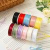 Multi-purpose 50Yards/Roll Thin Ribbon 3MM Double-Sided Balloon Ribbon Solid Color Flower Packaging Ribbon Gift Wrapping