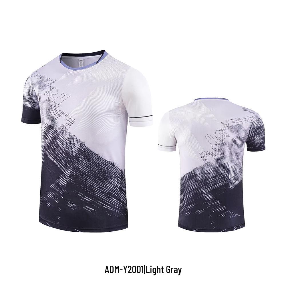 Pánské a dámské potištěné rychleschnoucí badmintonové sportovní oblečení a tréninkové tričko s krátkým rukávem na stolní tenis