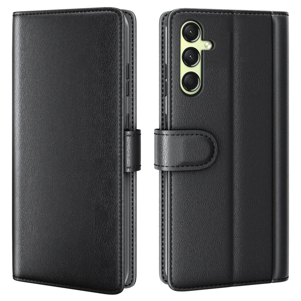 AMORUS For Samsung Galaxy A16 5G/4G Stand Cases Calf Texture Genuine Split Leather Wallet Phone Cover