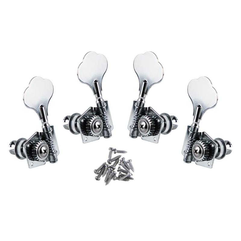 Electric Bass Tuning Pegs Bass Opened Machine Heads Knobs String Tuners for 4 String Electric Bass Right/Left Hand