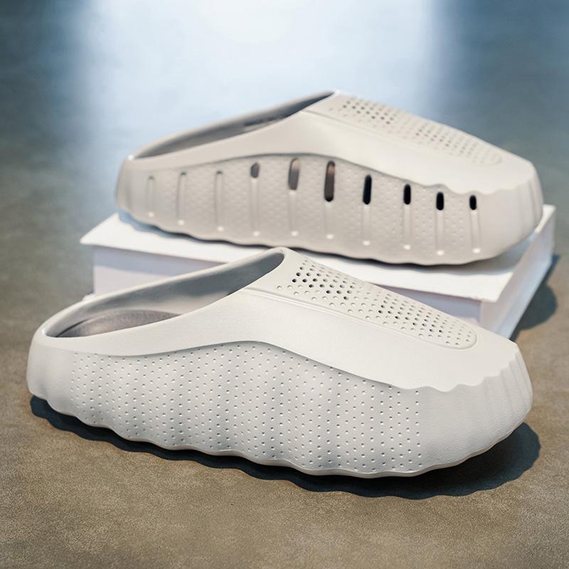 New Men Slippers Outdoor N Slip Beach Sandals Breathable Home Half Slippers Lightweight Women Couple House Casual Shoes