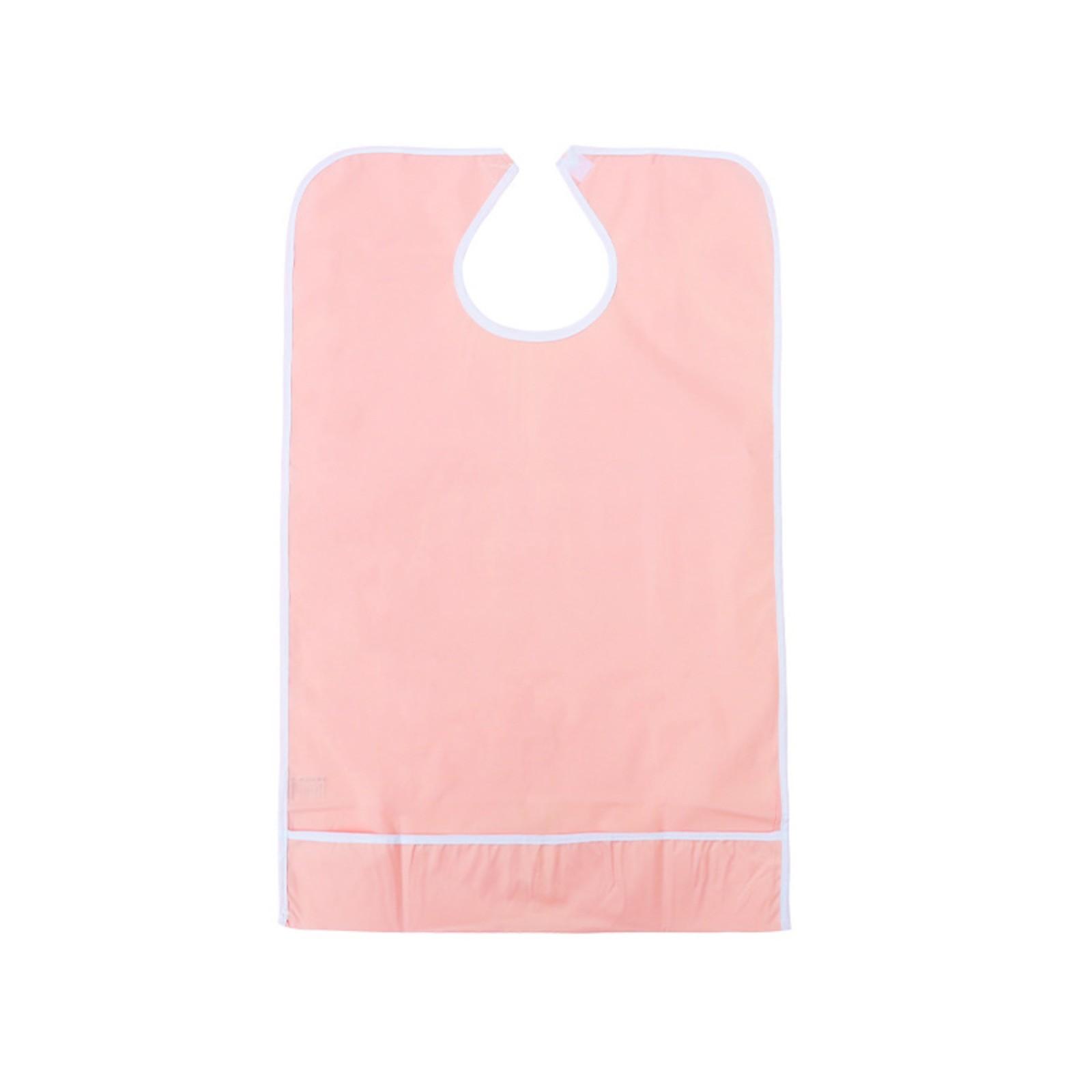 

ПВХ водонепроницаемый, маслостойкий, не требующий стирки нагрудник для взрослых, нагрудник для столовой для пожилых пациентов M розовый