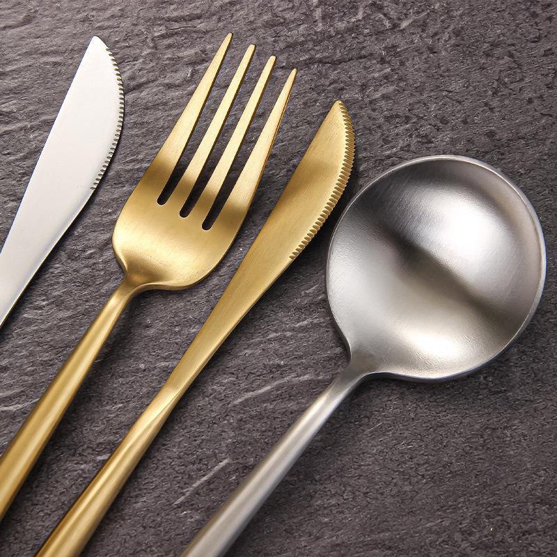 304 Portugal Thickened Stainless Steel Cutlery Set - Knife, Fork & Spoon for Restaurant or Hotel