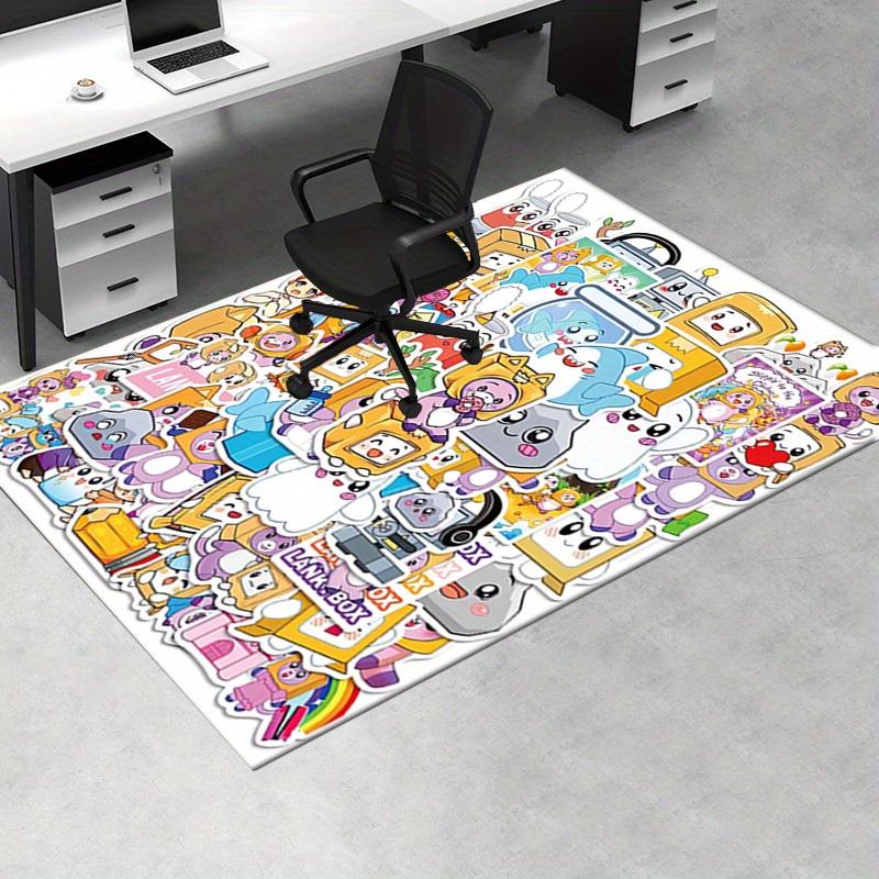 1pc Cute Characters,Kawaii Style,LankyBox Office Carpet Soft Polyester Entrance Carpet Washable Non
