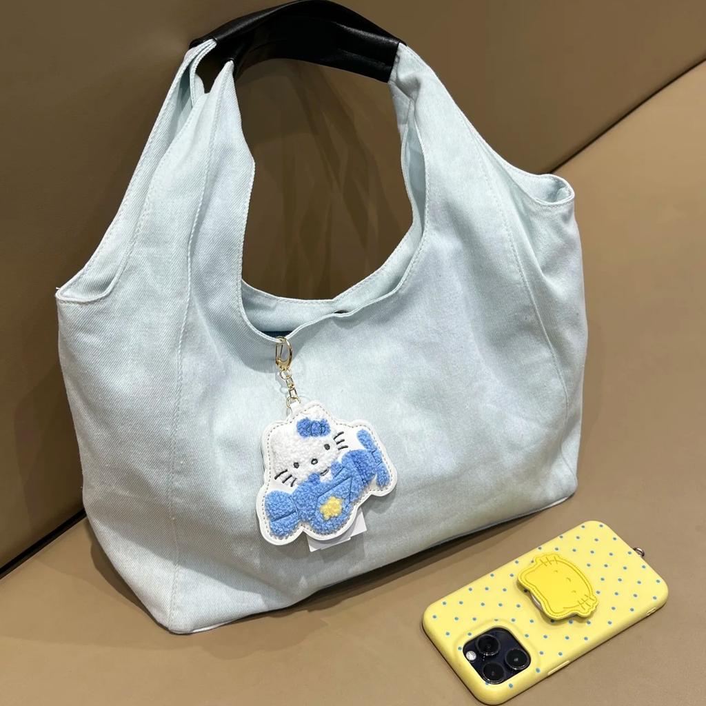Korean Lazy Wind Denim Canvas Bag Women's 2025 New Large Capacity Shoulder Tote Bag Student Commuter Underarm Bag