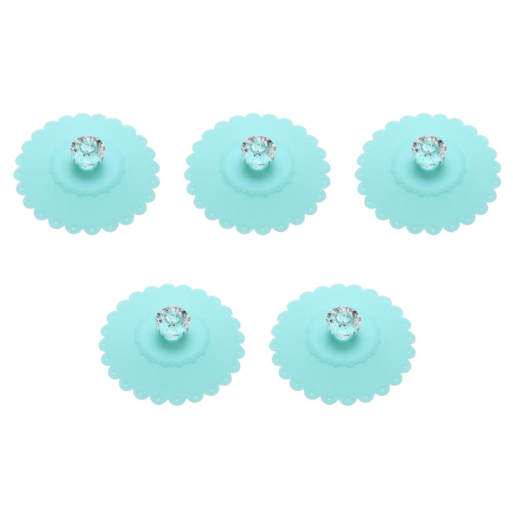 

5Pcs Lace Silicone Diamond Cup Lid 10.5cm Food Grade Leakproof Cup Cover Reusable Mug Cover Antidust for Coffee Tea Drinking Cup