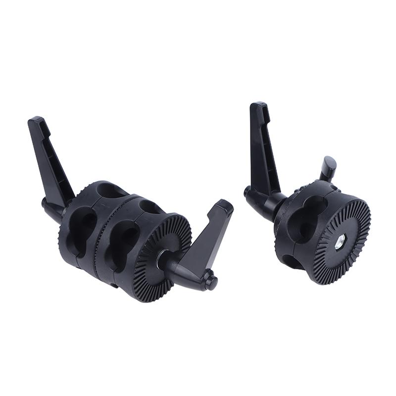 Suporte Giratório de Cabeça Simples/Dupla para Estúdio Fotográfico Boom Braço Refletor Suporte Cabeça de Grip Ângulo Grampo Polo de Fotografia