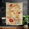Modern Fashion Singer Sabrina DIY Wall Tapestry Hippie Flower Wall Carpets Dorm Decor Wall Art Decor