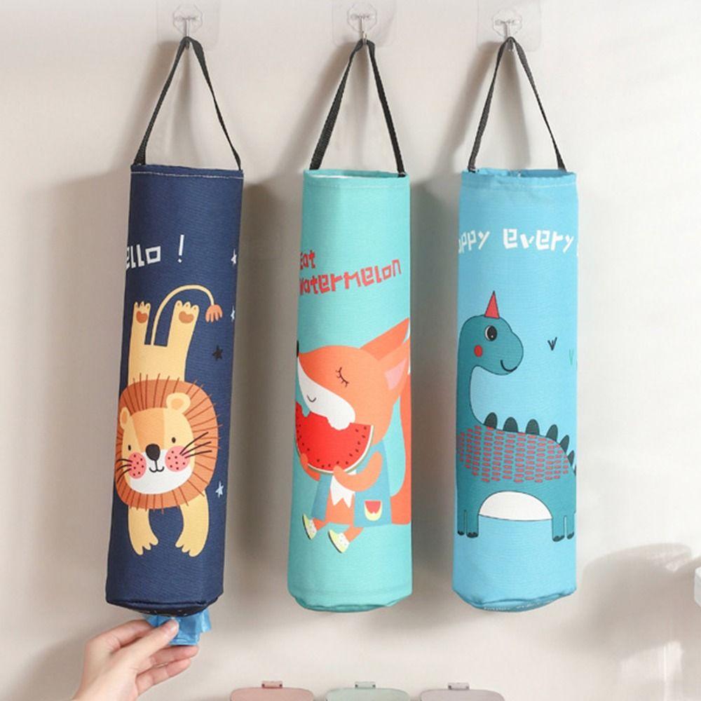 

Настенный держатель для пластиковых пакетов с узорами в виде животных для хранения хозяйственных сумок на кухне