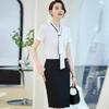 Women's V-Neck Short-Sleeve Chiffon Professional Blouse