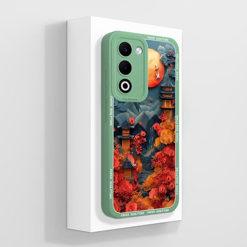 For Oppo A5 A5x A3x Realme C71 C75 Luxury Shockproof Phone Covers Cute Cartoon Cat Pattern Liquid Silicone Anti Slip Protective Shell For Oppo Housing