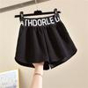 Spring and Summer New Letter Embroidered Sports Casual Shorts Women Elastic High-waisted Loose Wide-leg Pants