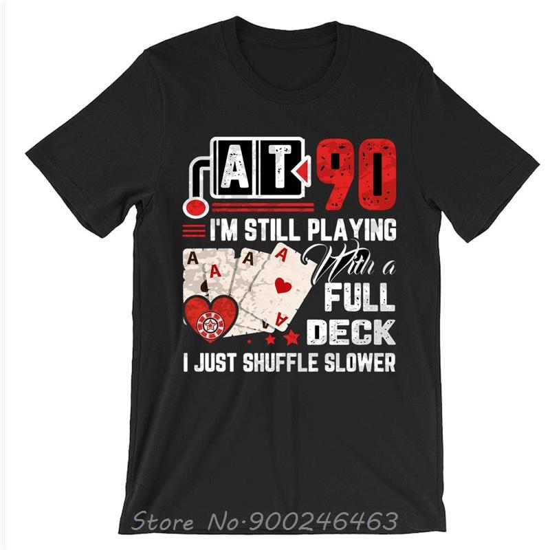 Poker Cards Unisex T-shirt Cotton Shirts Boys DTG Printed Shirt Gifts Queen Hearts Shirt Southern Casino Tee Playing Card Deck