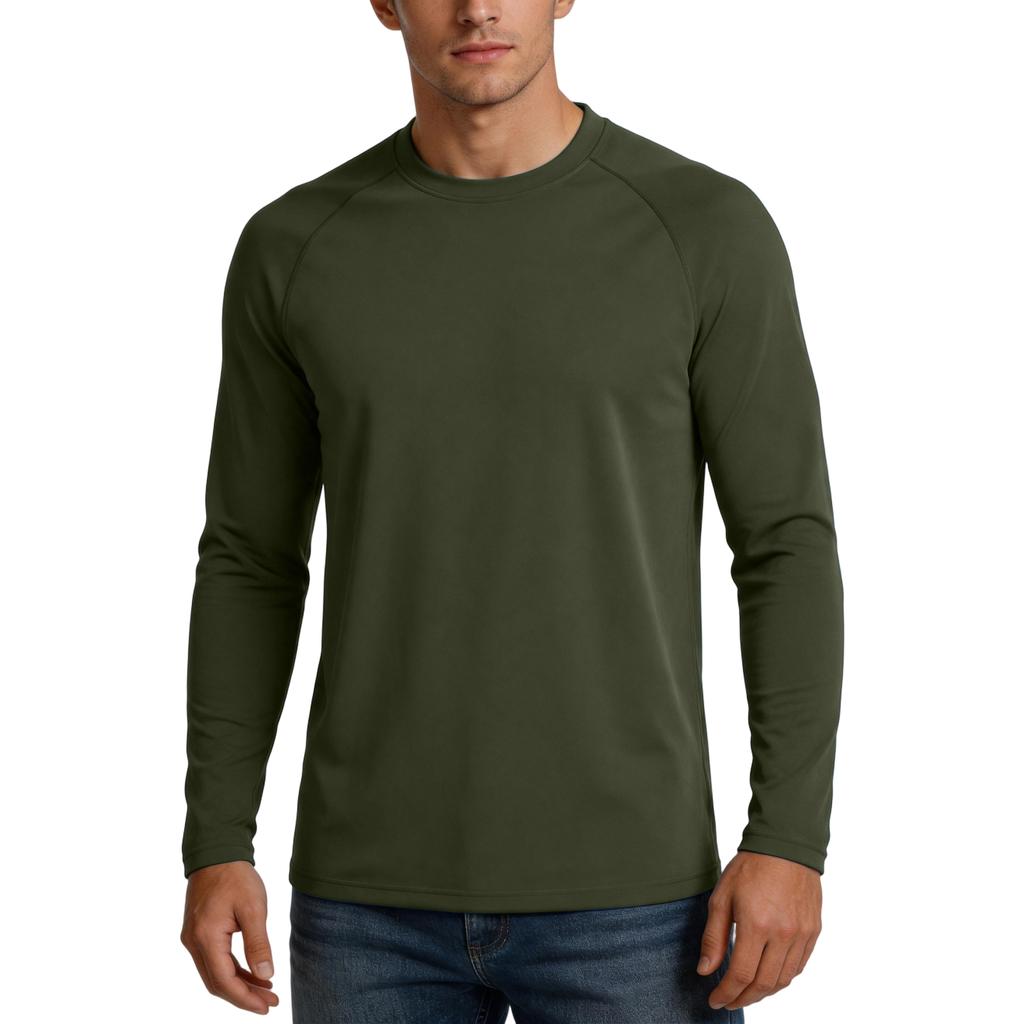 Men Long Sleeve 50 Plus Sun Shirt Quick Dry Lightweight Stretch Outdoor Fishing Athletic Top