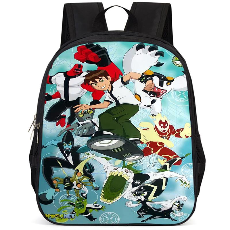 Ben10 15-inch Large Capacity Lightweight Oxford School Backpack For Kids