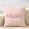 Simplicity Fashion Text Love Cushion Cover Natural Linen Organic Fabric DoubleSided Printing Room Sofa Decor Pillow Case