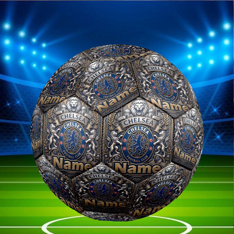 Custom Name Personalized Chelsea Football Club Print Size 5 Soccer Ball Training & Match Football, for Team, Kicking, Gift for Football Enthusiasts