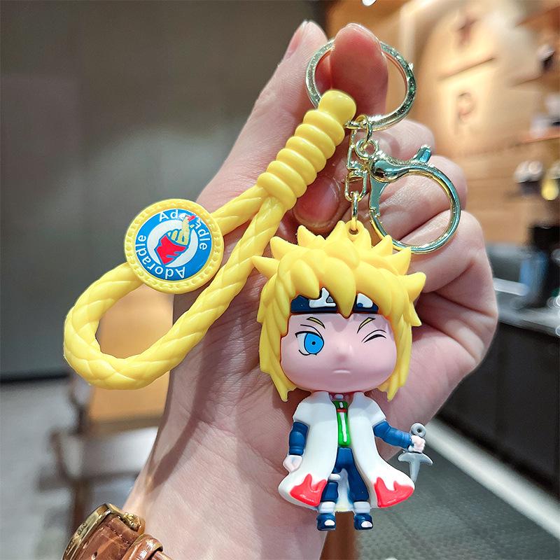 3D Cartoon Naruto, Kakashi, and Sasuke Keychain Pendant