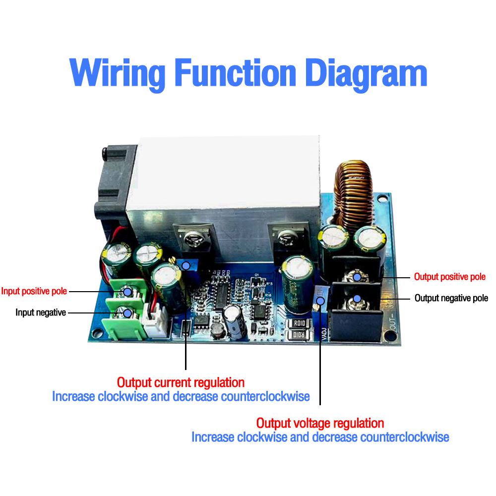 600W Adjustable DC-DC Buck Converter Module 12-75V To 2.5-60V Step Down Constant Voltage Regulator Constant Current Power Supply