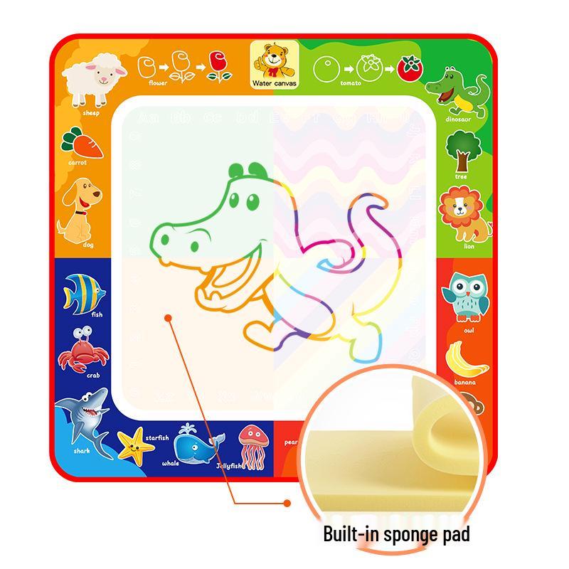 Children's Magic Water Doodle Mat: Educational Animal Canvas for Infants and Toddlers