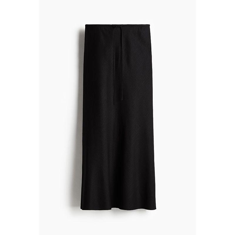 

HM Women s Skirt 2025 Autumn New Arrival Korean Style Fashion Straight Elastic Waist Skirt 1271529 Black 170/100