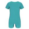 Kinder Jungen Mädchen Kurzarm Einfarbig Dehnbar Ballett Tanz Gymnastik Trikot Overall Unitard