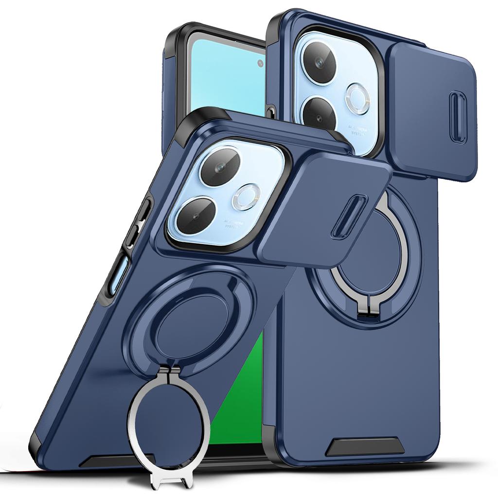 Etui For Honor X5c Pokrowiec Honor X5d Honor X5D X5C Plus + Pierścień Magnetyczny Pancerne Etui z Osłoną na Obiektyw Aparatu Pokrowiec do Ładowania Bezprzewodowego Magsafe