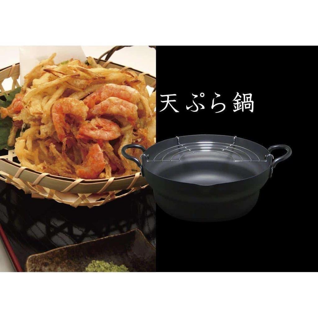 Takumi JAPAN 24cm Tempura IH Hergestellt in Verfügt über eine Magma-Platten-Eisenoberfläche mit strukturierter Oberfläche für hervorragende Hitze Topf, Eisen, Kompatibel, Japan.