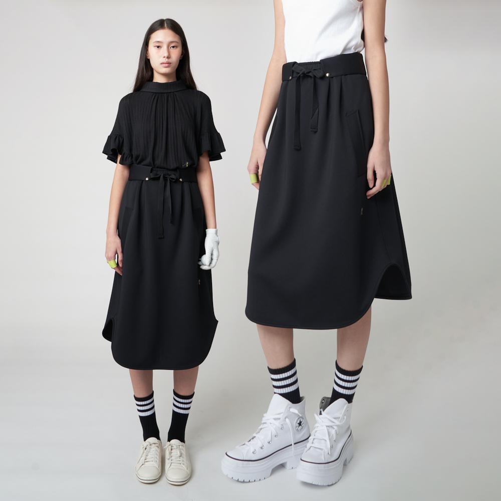 ATHPLATFORM Aw51Sk01 Detachable Flap Belt Skirt_Black