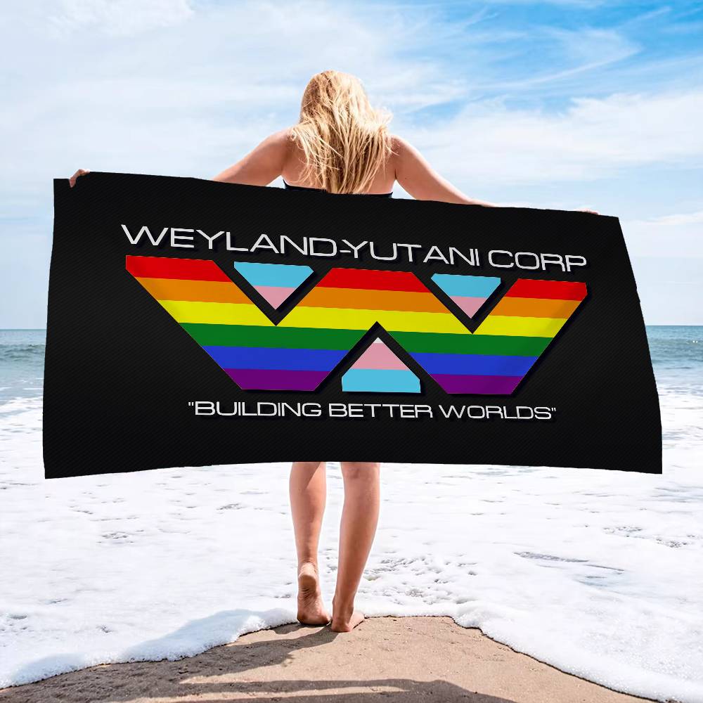 A-Weylands-yutani Microfiber Blanket Quick Drying Beach Towels Oversized Printing Super Absorbent Pool Towel Blanket