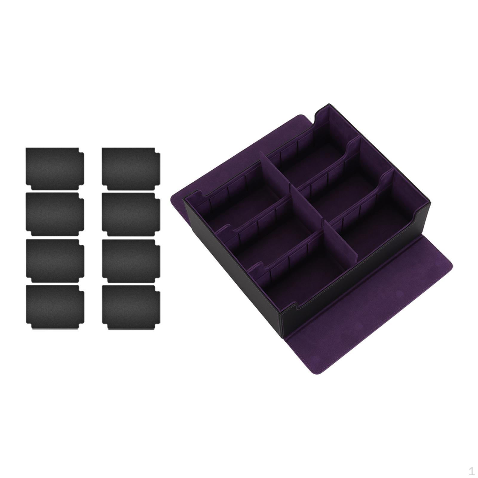 

Коробка для коллекционных карт из искусственной кожи, вмещает 1800 карт, держатель с рукавом Black Purple