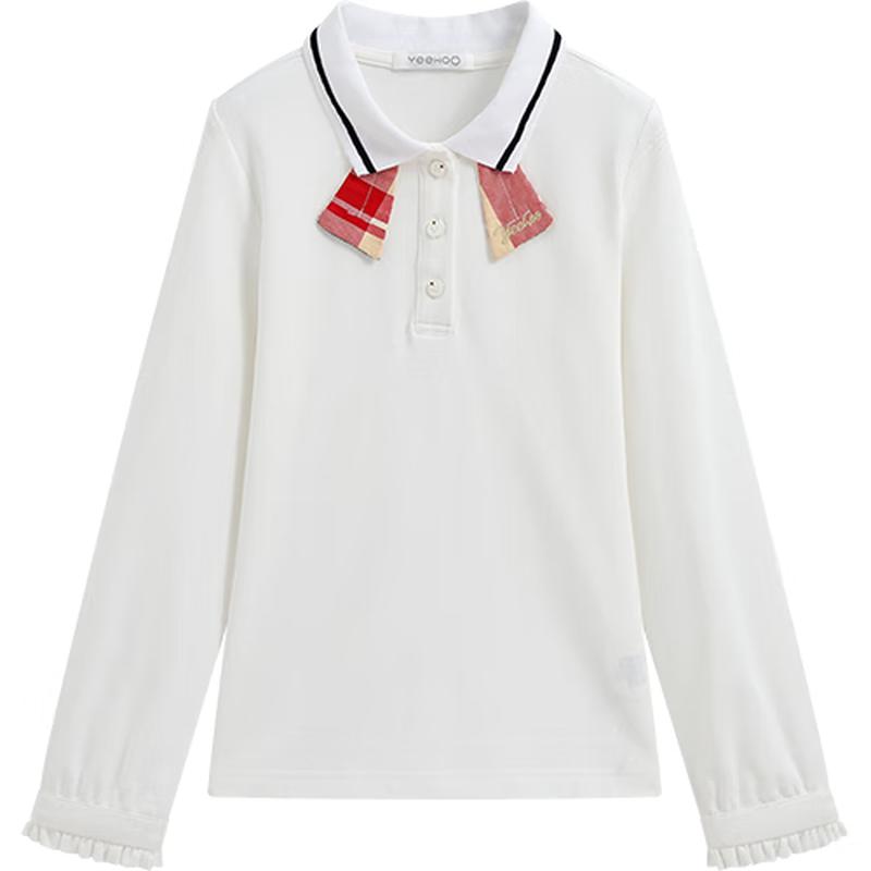 YEEHOO Girls  Long-Sleeve Polo T-shirt 130