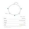 Modian 925 Sterling Zilveren Kleine Ronde Hanger Verstelbare Armband Groene & Doorzichtige Cz Link Ketting Armbanden Voor Vrouwen Sieraden Cadeau
