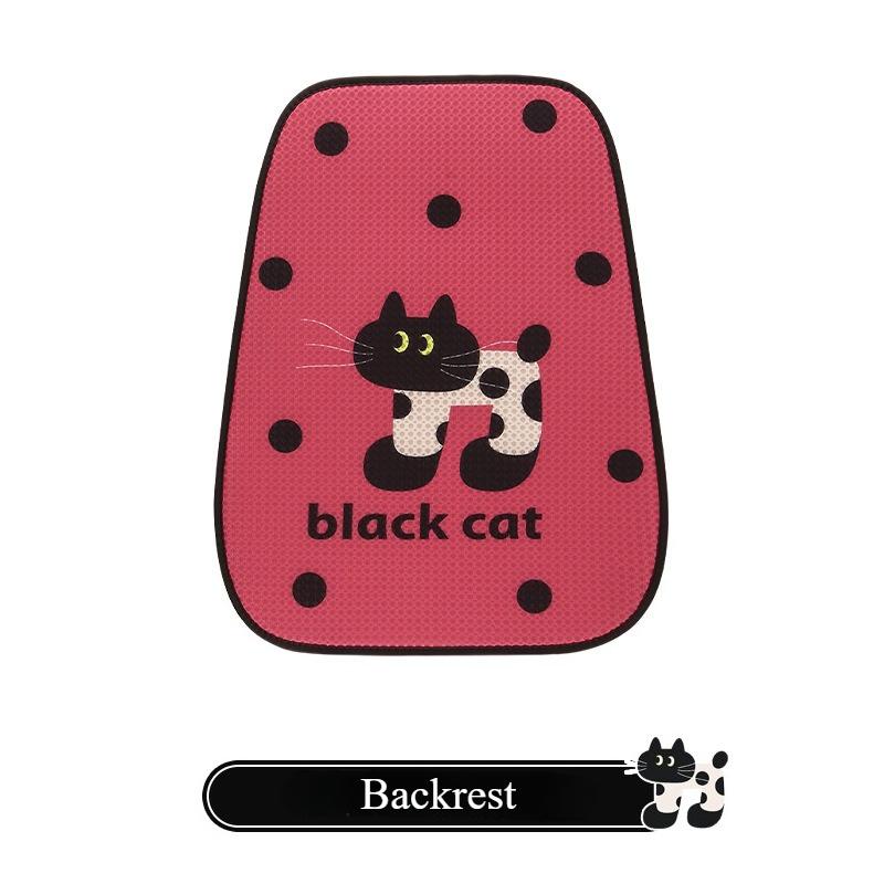 Cute Polka Dot Cat Four Seasons Universal Seat Cushion Covers Cartoon Breathable Comfortable Auto Seat Accessories