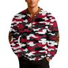 Men's Casual Camouflage Printed Semi-zipper Retro Long-sleeved Sports Sweatshirt