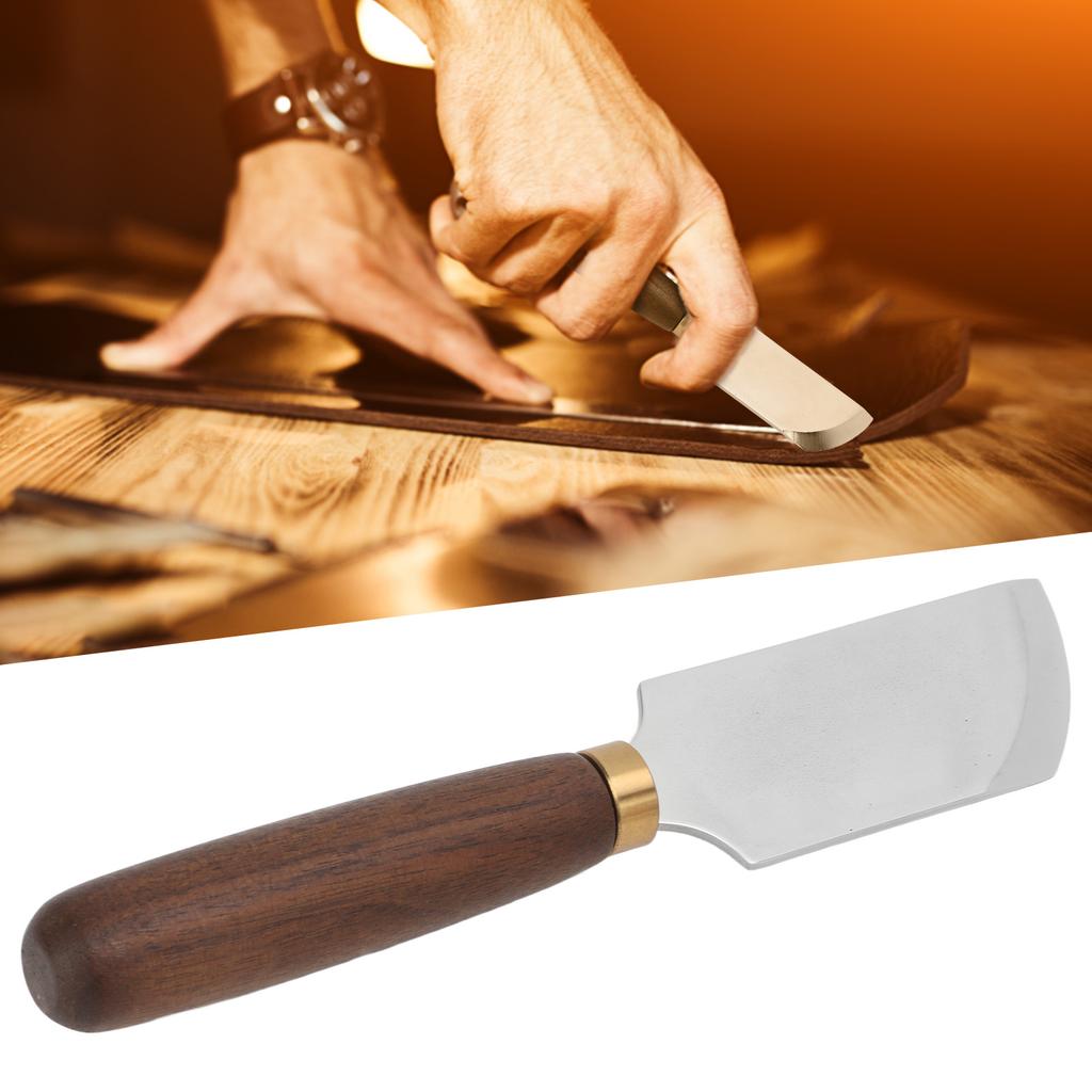 Leather Cutting Knife DIY Bevel Leather Craft Edge Skiving Knife With Wooden Handle Leather Working Tools