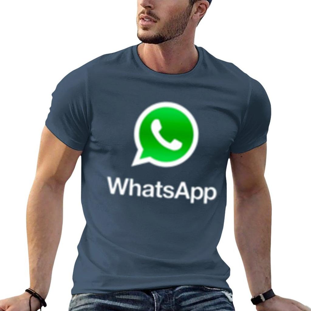 WhatsApp T-Shirt-Personalisierung, Ästhetische Kleidung, Grafik-Shirts, Herren-T-Shirts mit Grafik