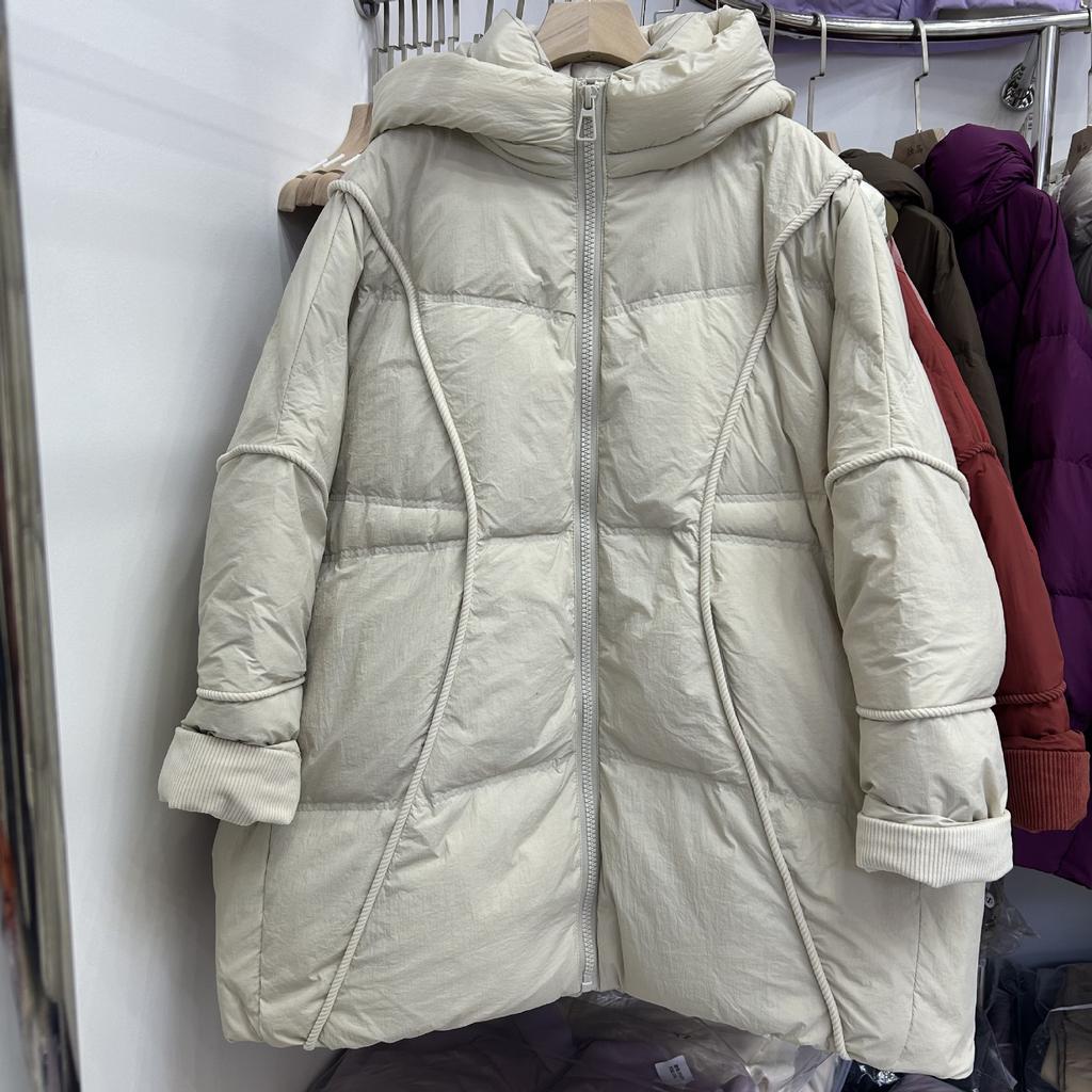 New fashion large size loose medium and long down jacket women's hooded thickened casual winter coat