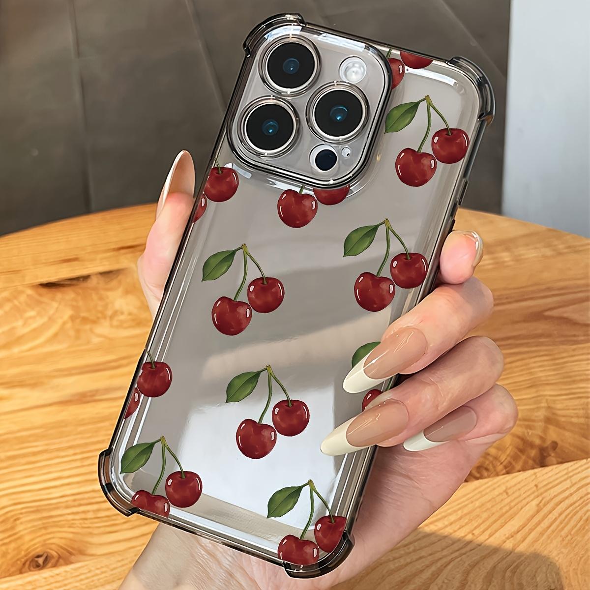 

Чехол для телефона с узором из вишен для iPhone 17 Pro Max 16 Pro 15 14 13 12 11 Pro Max XS X XR 7 8 16 Plus SE iPhone 12 mini