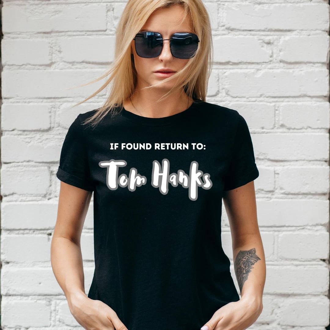 IF FOUND RETURN TO TOM HANKS T-SHIRT, FORREST GUMP, DAVINCI, Unisex and Lady Fit 4XL