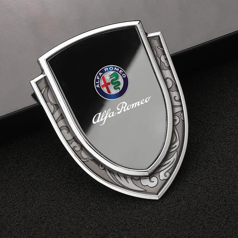 

For Alfa Romeo 2026 Hot Sticker 3D Metal Car Body Fender Emblem Shield Stickers for Alfa Romeo Sportiva 156 Stelvio Giulia Giuli