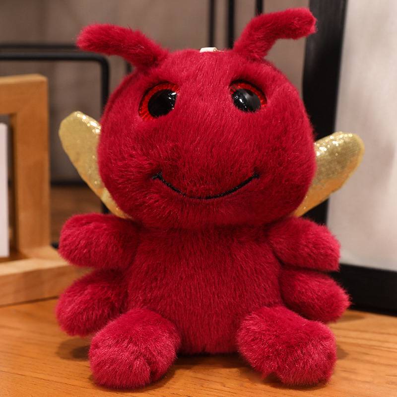 

Keychain Dragonfly Cute Cartoon Girl Schoolbag Decorative Plush Pendant Supplies червоний