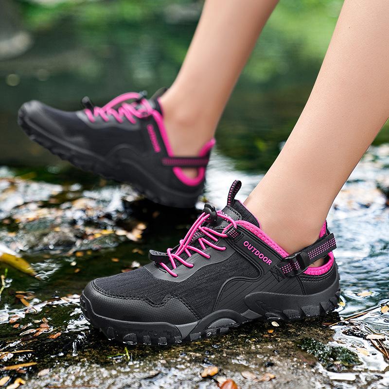 2025 Summer Large Size Men's Shoes New Outdoor Creek Hiking Shoes European and American Breathable Non-slip Wading Shoes Men