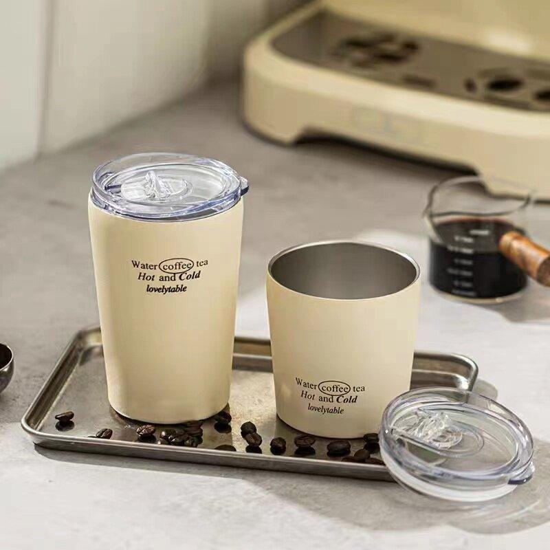 1 Korean Portable Mini Coffee Cup 240 / 360ml Stainless Steel Vacuum Insulated Hot and Cold Water Cup Thermos Cup